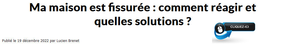 ma maison est fissurée
